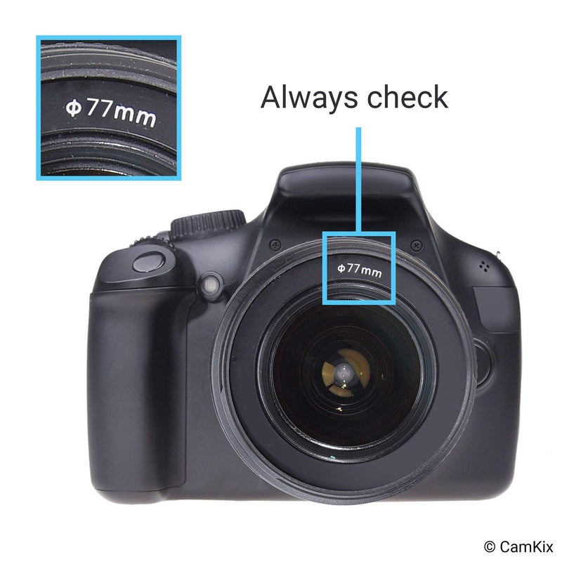 CamKix 77mm Set of 2 Camera Lens Hoods and 1 Lens Cap - Rubber (Collapsible) + Tulip Flower - Sun Shade/Shield - Reduces Lens Flare and Glare - Blocks Excess Sunlight for Enhanced Photography and Video Foo - Image 2